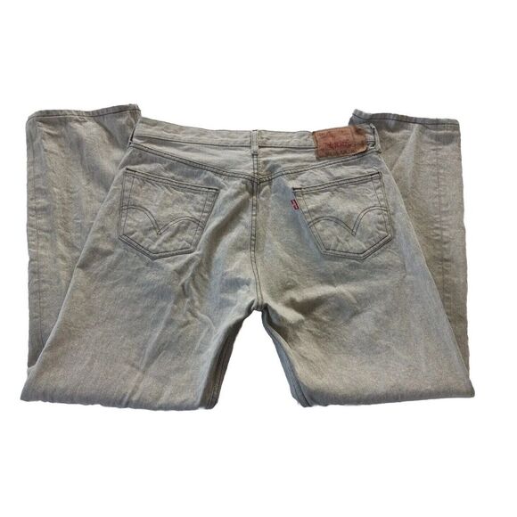 Vintage LEVI'S 501 XX Men's 38x32 Denim Jeans‎ Straight Light Gray 80s 90s - Picture 3 of 16